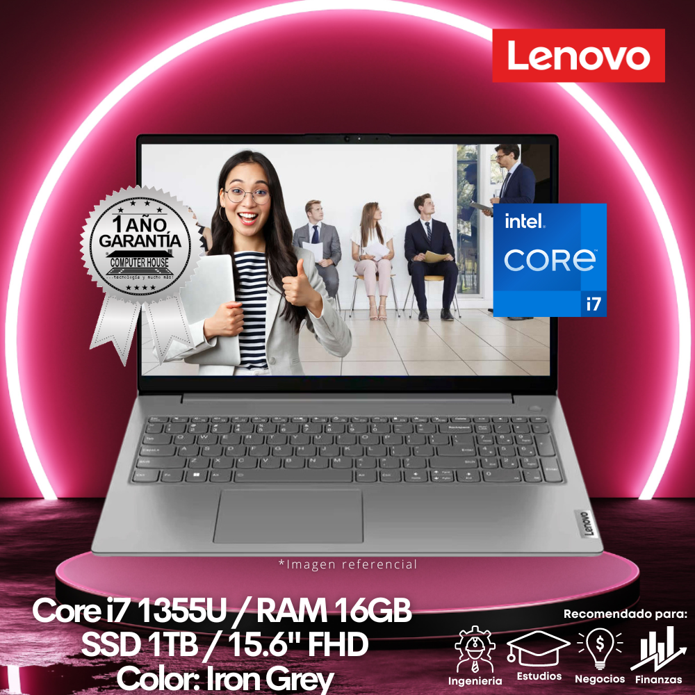 Laptop LENOVO V15 G4, Core i7-1355U, RAM 16GB, SSD 1TB, 15.6" FHD, FreeDos.