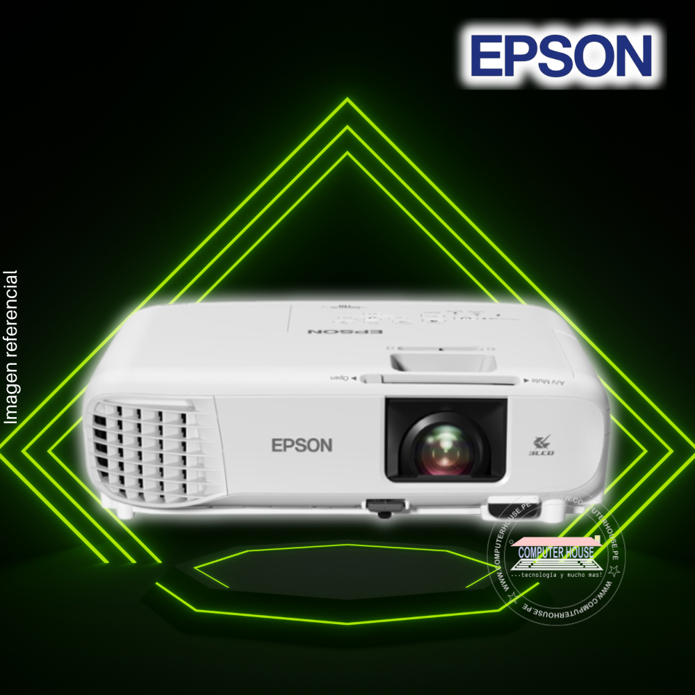 Proyector EPSON PowerLite 118, 3800 Lumenes, 3LCD, HDMI/VGA/LAN/USB.