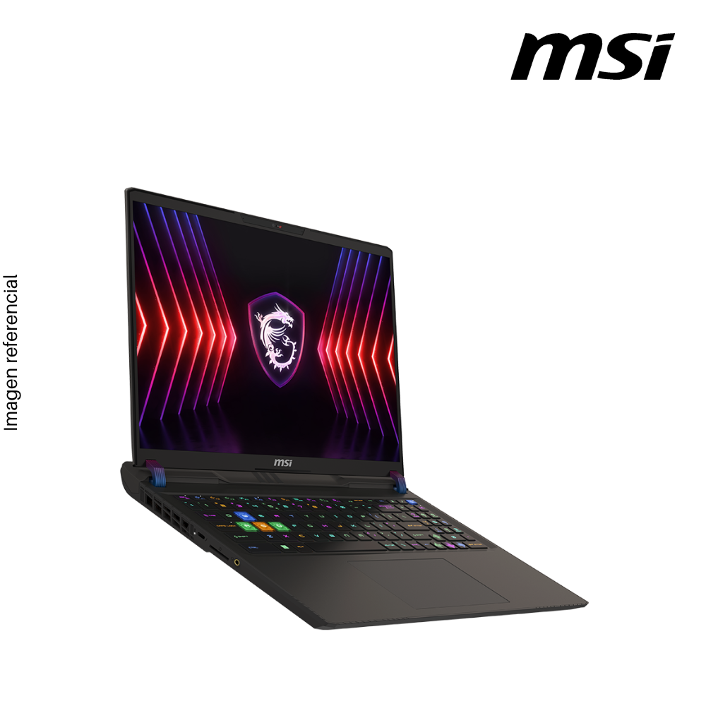 Laptop MSI Vector HXA14VHG, Core i9-14900HX, RAM 32GB DDR5, SSD 1TB, Video RTX4080 12GB, 16″ QHD 240Hz, Teclado en Inglés, Windows 11.