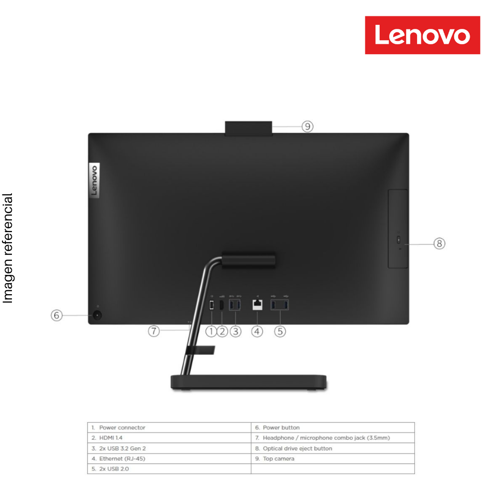 All in One LENOVO IdeaCentre 3, Core i3-1215U, RAM 8GB, SSD 512GB, 23.8" FHD, FreeDos.