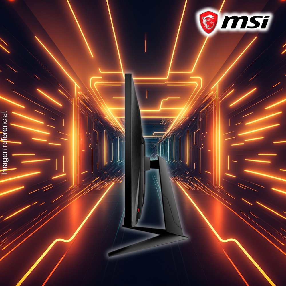 Monitor MSI 27" G2712F, Flat (plano), 1920x1080 FHD, 180Hz, 1Ms, Puertos 1xDisplay/2xHDMI.