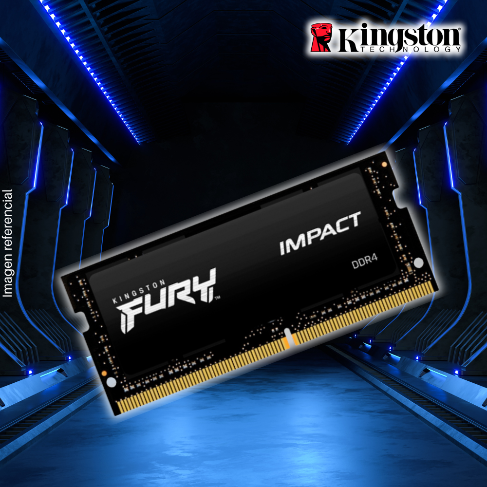 Memoria RAM DDR5 SODIMM KINGSTON 16GB, 4800Mhz, Fury Impact.