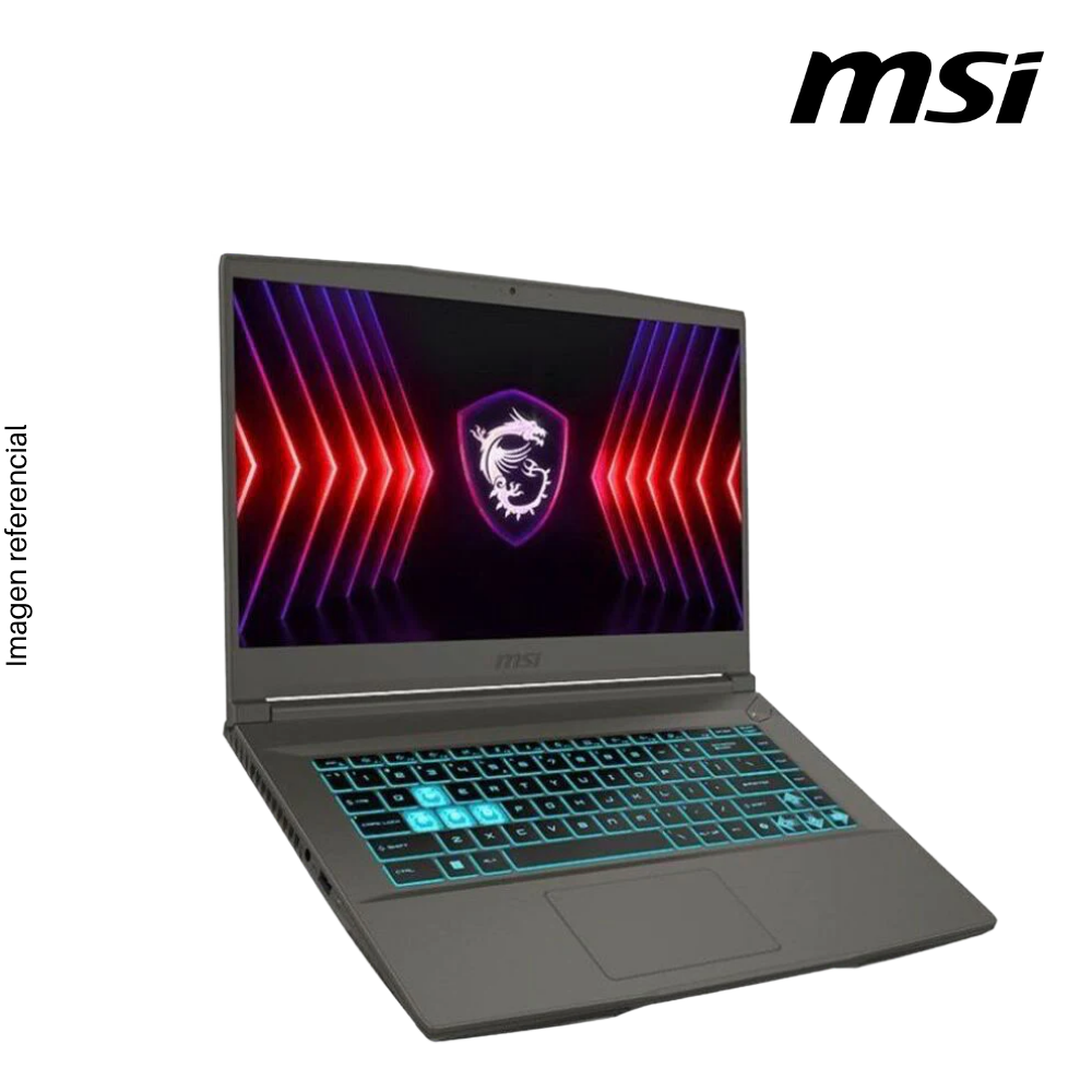 Laptop MSI Thin A15, Ryzen 7-7735HS, RAM 32GB DDR5, SSD 512GB, Video RTX 3050 4GB, 15.6" FHD 144Hz, Teclado en Inglés, Windows 11.