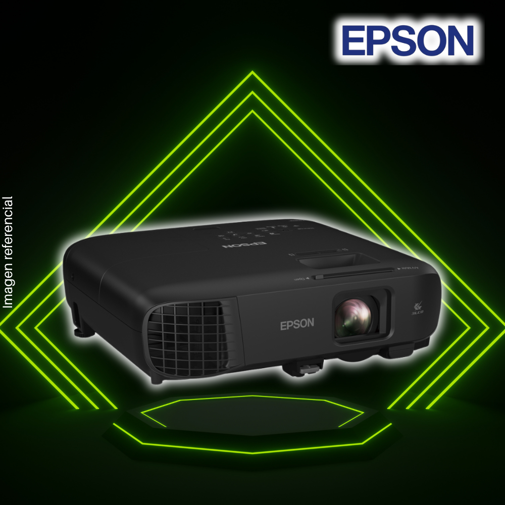 Proyector EPSON PowerLite FH52+ Inalambrico Portatil, 4000 Lúmenes, HDMI/VGA/Wi-Fi, Parlante Monoaural: 16W x 1.