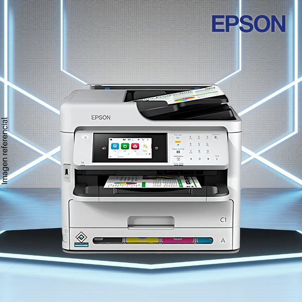 Impresora con Sistema Continuo EPSON WorkForce Pro WF-C5810, A4, Multifuncional (imprime, copia y escanea), USB/Wi-Fi/LAN/ADF/FAX.