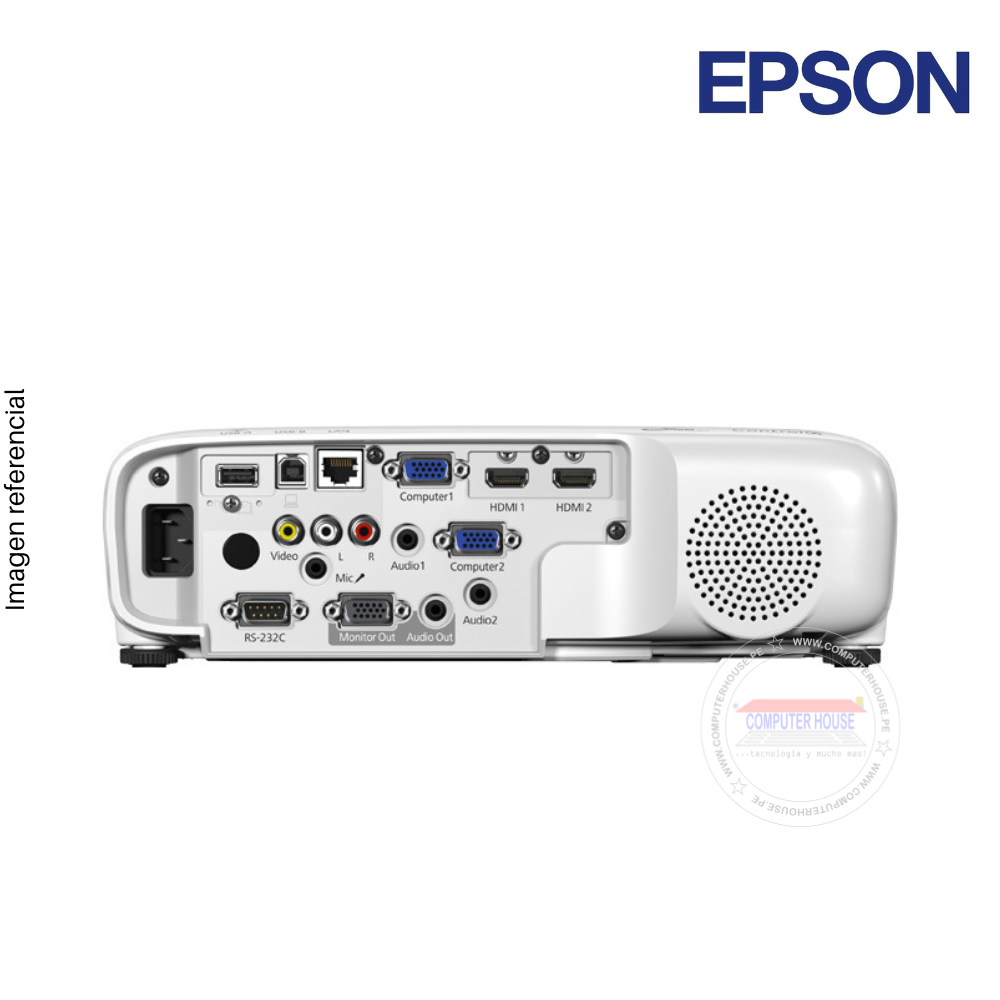 Proyector EPSON PowerLite 118, 3800 Lumenes, 3LCD, HDMI/VGA/LAN/USB.