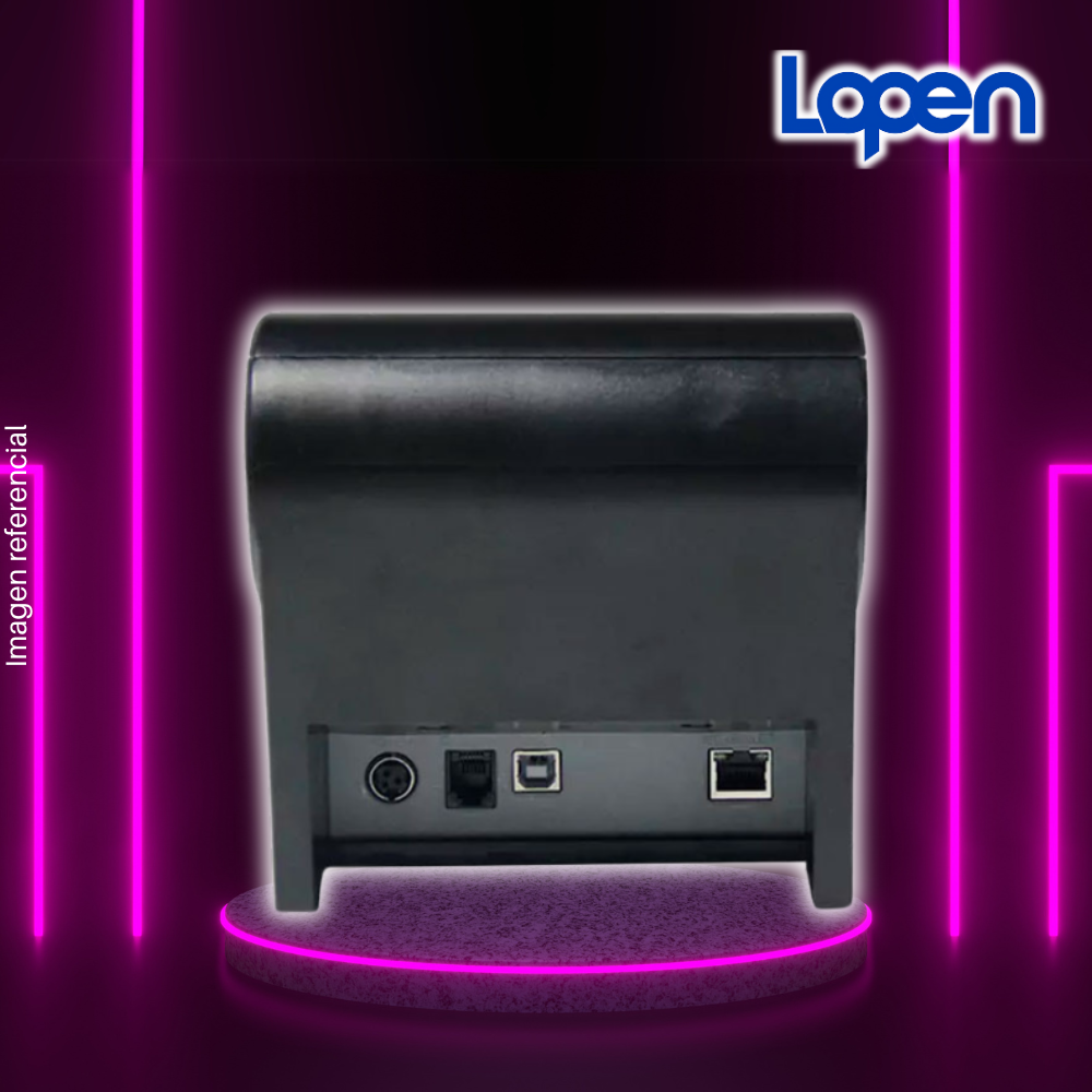 Impresora Ticketera Termica LOPEN LN-POS80-BS-UEWS, 80mm,USB/Ethernet/Wi-Fi/Serial.