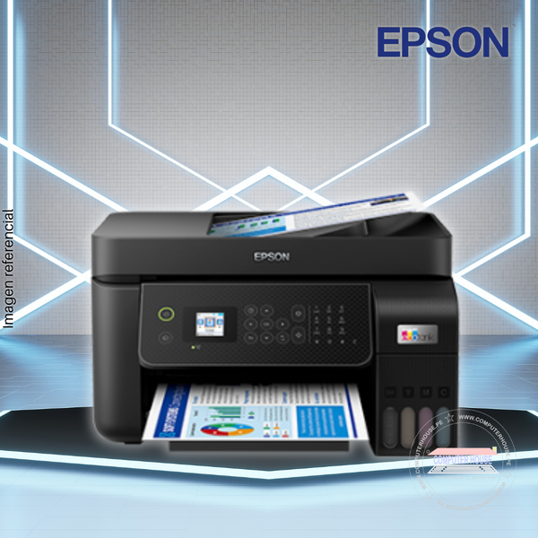 Impresora con Sistema Continuo EPSON L5590, Multifuncional (imprime, copia y escanea), A4, EcoTank, USB/Wi-Fi/LAN/ADF/FAX.