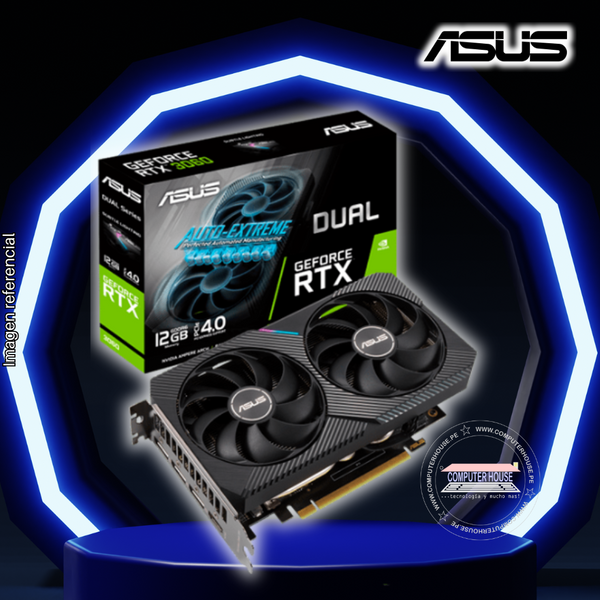 Tarjeta de Video ASUS RTX3060 12GB, GDDR6, V2 Dual OC Edition, Nvidia GeForce.