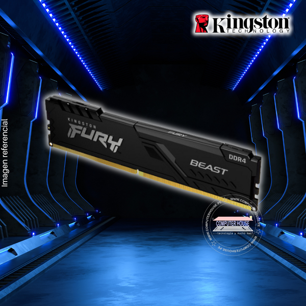 Memoria RAM DDR4 DIMM KINGSTON 16GB, 3200Mhz, Fury Beast.