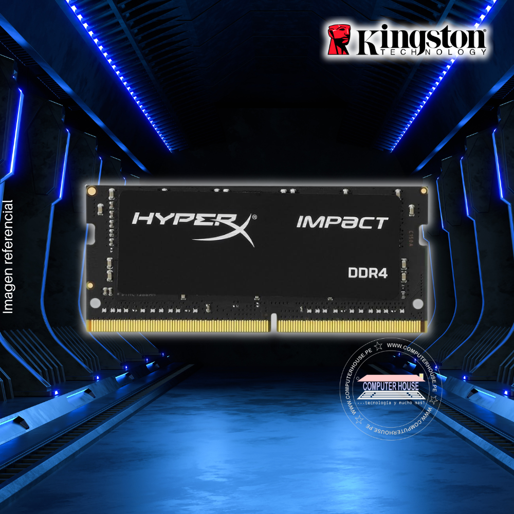 Memoria RAM DDR4 SODIMM KINGSTON 16GB, 3200Mhz, Hyper Impact.