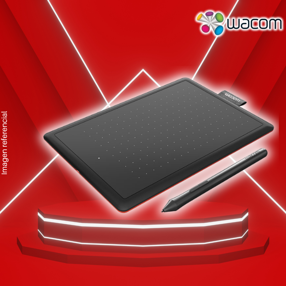 Tableta Gráfica WACOM CTL-472/KSO-B424 One, Small, Red/Black.