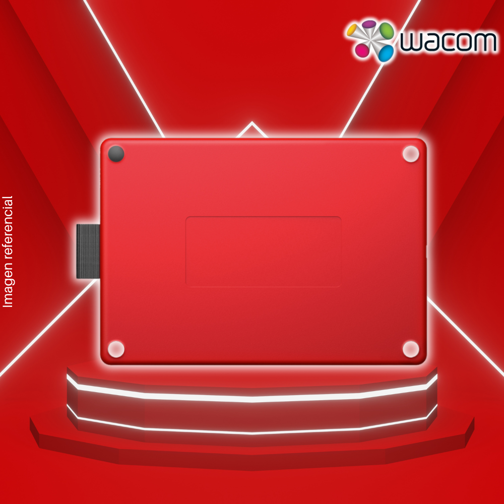Tableta Gráfica WACOM CTL-472/KSO-B424 One, Small, Red/Black.