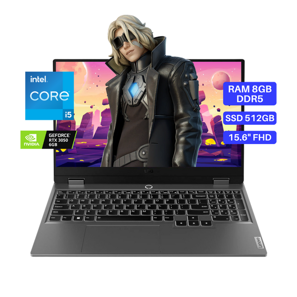 Laptop LENOVO LOQ 15IAX9, Core i5-12450H, RAM 8GB DDR5, SSD 512GB, 15.6" FHD, Video RTX3050 6GB, FreeDos.